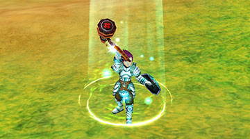 Priester übt die Fertigkeit Heilung aus Priester Skill: Heilung – Fiesta Online